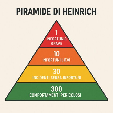Schema della piramide di Heinrich sugli infortuni sul lavoro