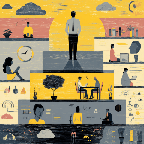 Rappresentazione di una piramide per il benessere organizzativo